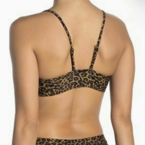 KENDALL & KYLIE Leopard Print Bandeau Bikini Top with Removable Strap - Picture 10 of 16